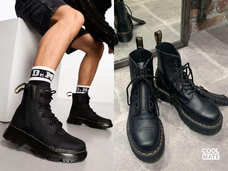 Giày boot Dr.Martens nam có dây khóa kéo 