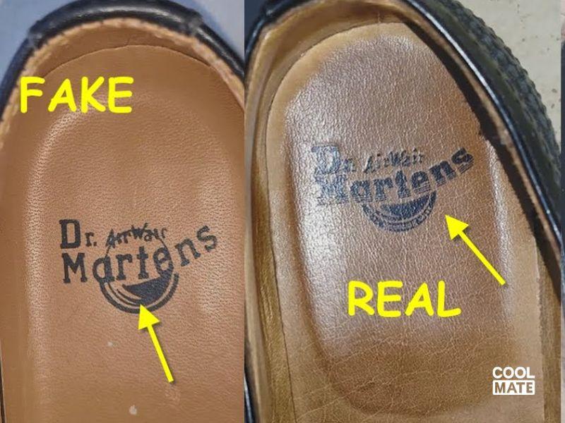 Phân biệt giày Dr Martens thông qua logo in trên đôi giày