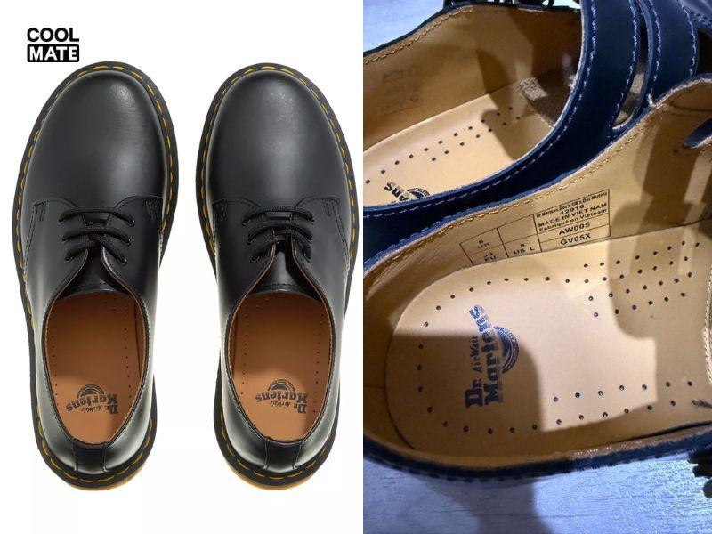 Kiểm tra lớp lót bên trong giày Dr Martens 