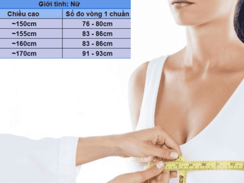 Nàng nên đo kích thước vòng 1 để chọn bra phù hợp