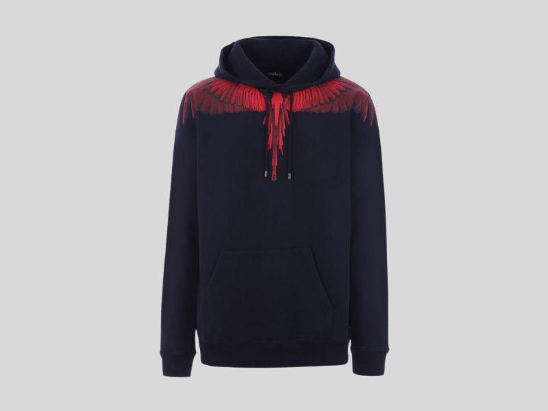 Áo Hoodie Marcelo Burlon Flower Wings Black Hoodie