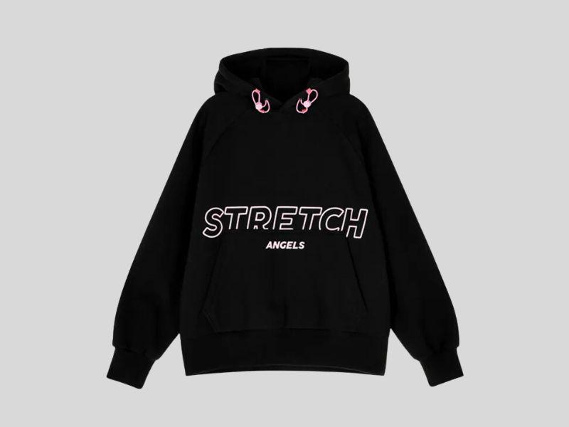 Áo hoodie Stretch Angels Over-fit Big Logo Hoodie Black SRHDO2041-BK