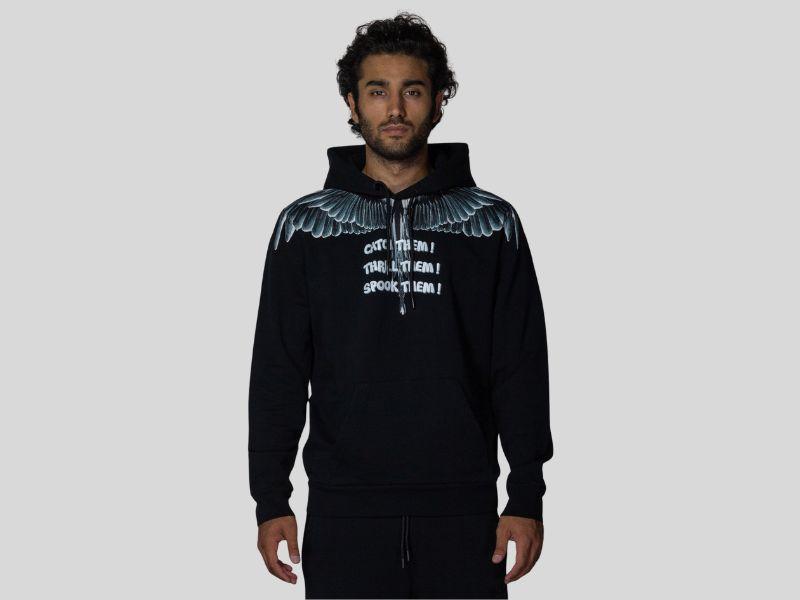 Áo hoodie Marcelo Burlon Catch Them Wings Black Hoodie