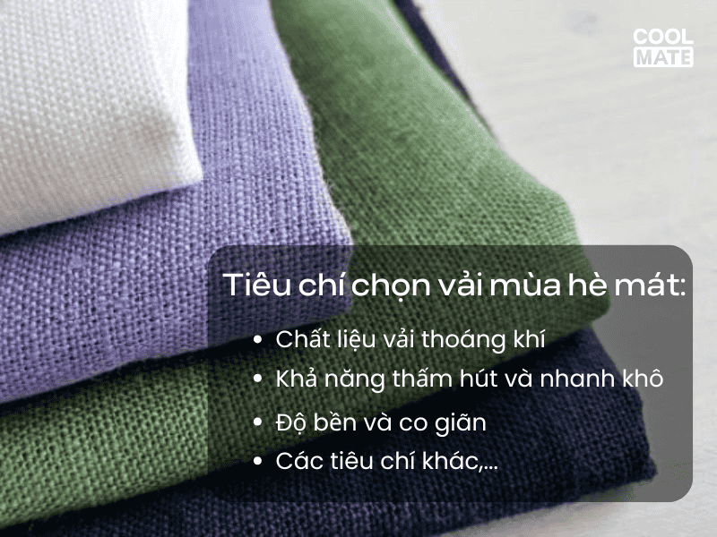 Một số tiêu chí chọn vải mặc mùa hè mát 