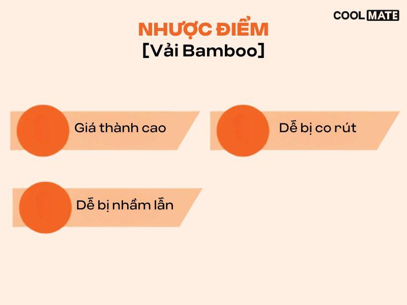 nhược điểm vải bambo