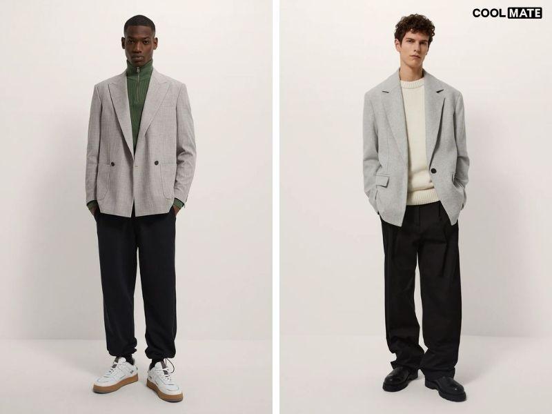Blazer và quần jean trẻ trung, thanh lịch