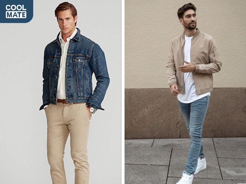 Phong cách casual cùng áo khoác jeans nam