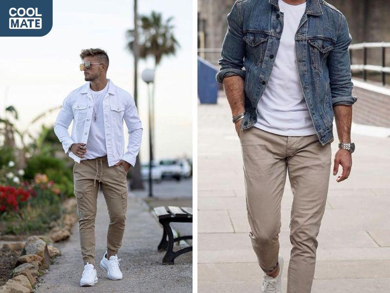 Áo sơ mi trắng luôn là lựa chọn an toàn khi phối cùng áo khoác jeans