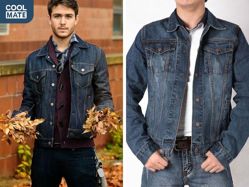 Phối áo khoác jeans với áo sơ mi là một cách kết hợp thú vị