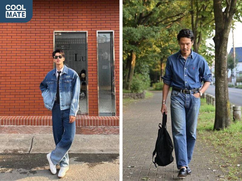 Double denim là một lựa chọn táo bạo cho các chàng trai
