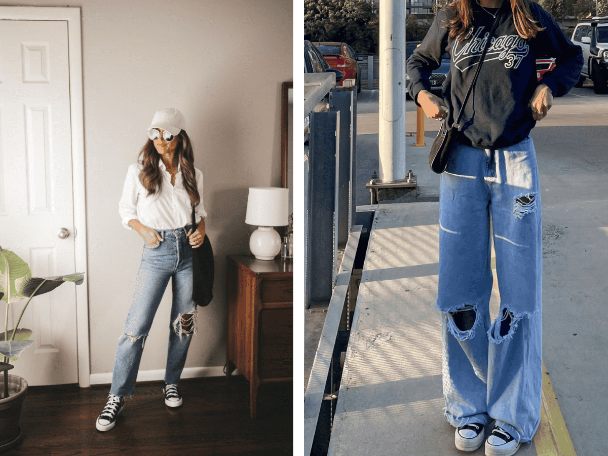 Phối với giày Converse tạo phong cách streetwear cá tính