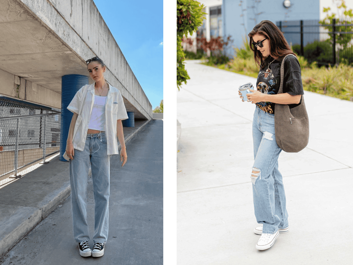 Phối Converse với quần baggy