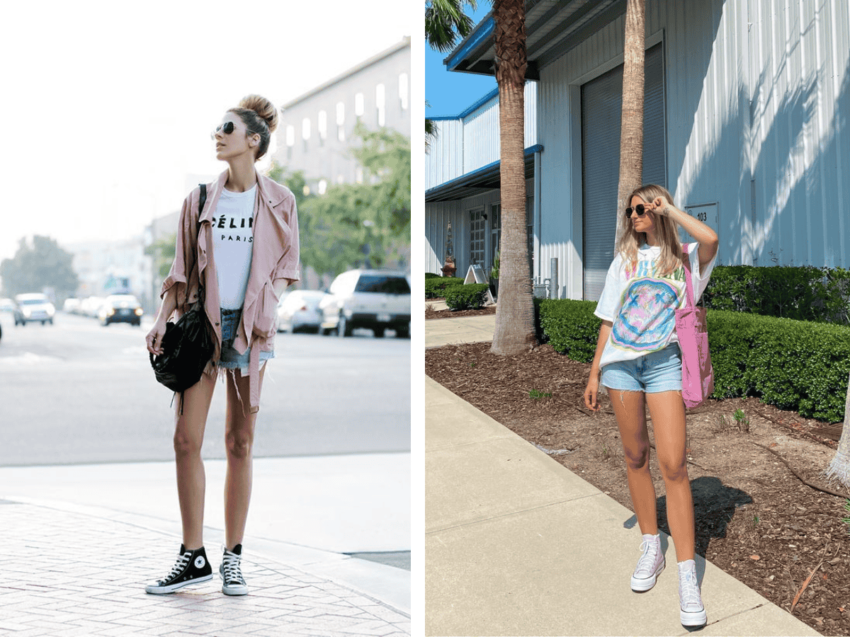 Phối Converse với quần short