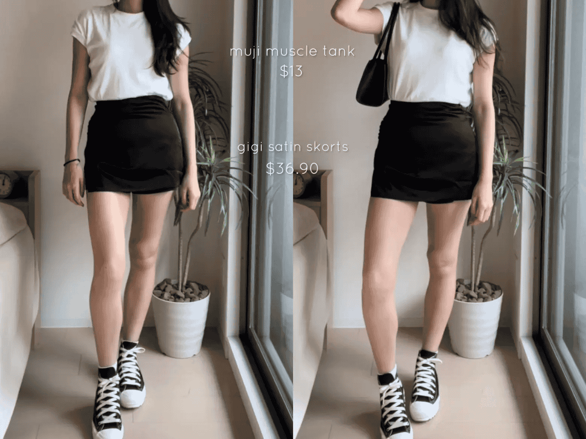 Cách kết hợp chân váy chữ A và giày Converse