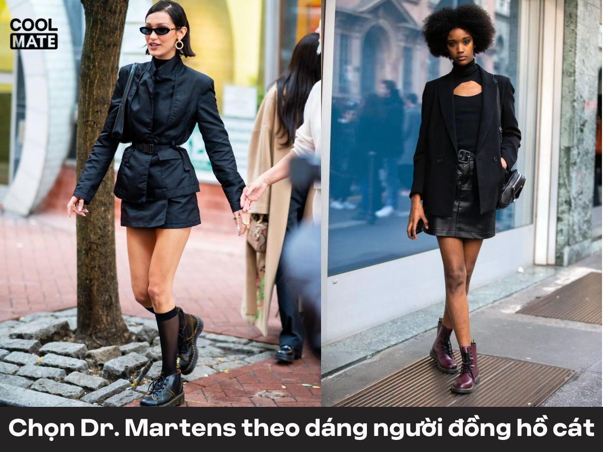 Dáng người đồng hồ cát sẽ phù hợp với hầu hết đôi giày của Dr. Martens