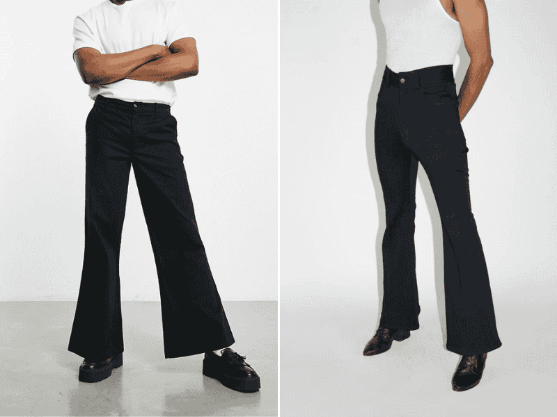 Quần jeans cotton ống loe chất liệu cotton mềm mại, thấm hút mồ hôi tốt, mang lại cảm giác dễ chịu