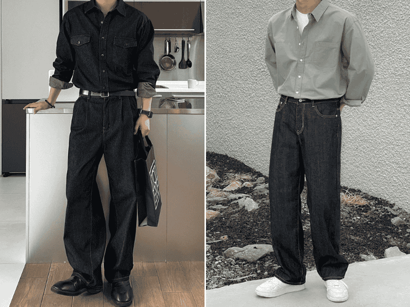 Phối quần ống loe nam với áo sơ mi