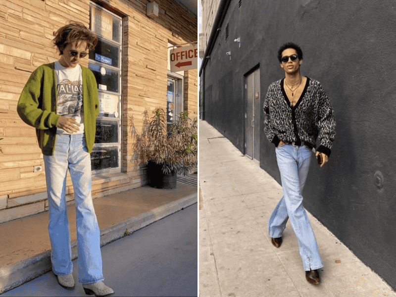 Áo cardigan len dáng rộng là một món đồ mang đậm nét hoài cổ