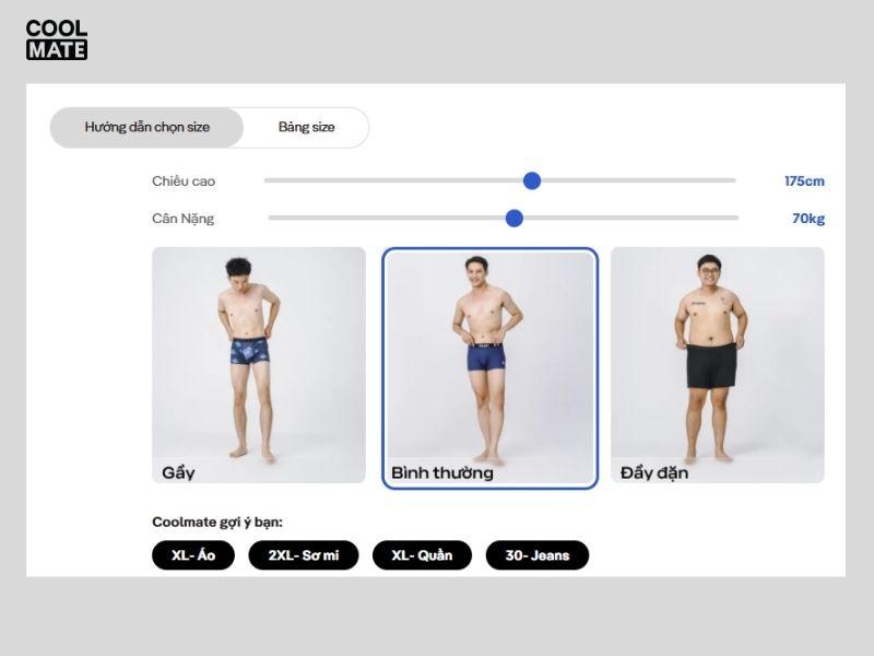 Hướng dẫn chọn size chi tiết của Coolmate