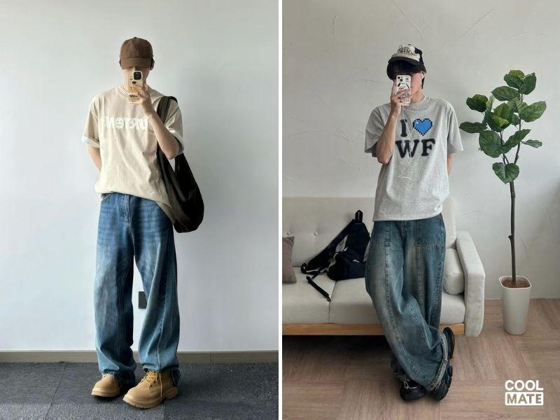 Phối quần jeans nam Hàn Quốc với phụ kiện