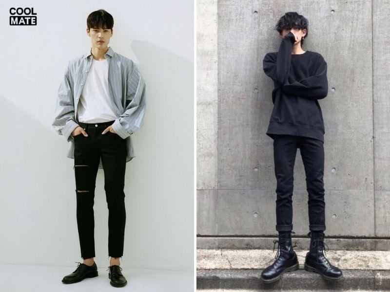Quần jeans nam Hàn Quốc skinny