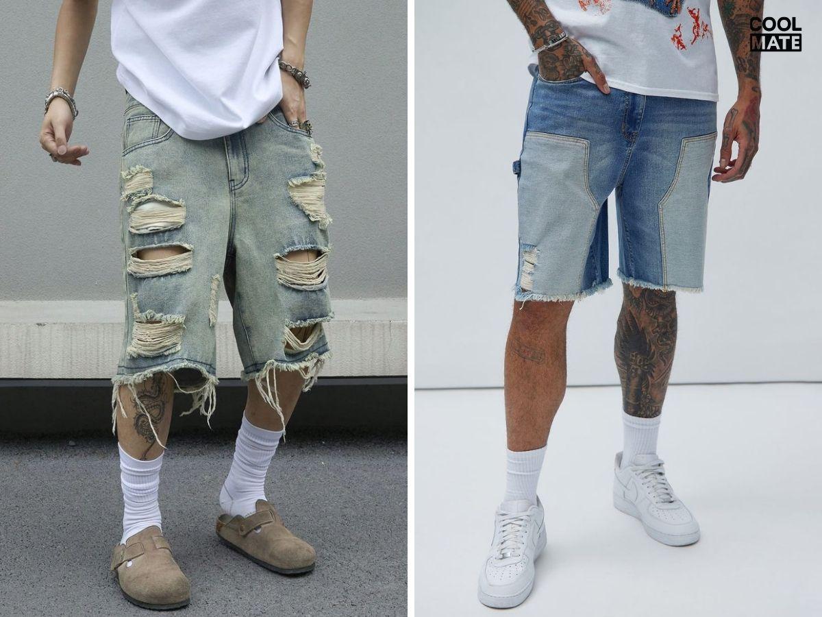 Mặc quần short jeans rách đúng hoàn cảnh