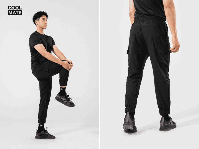 Áo phông kết hợp với quần sweatpants 