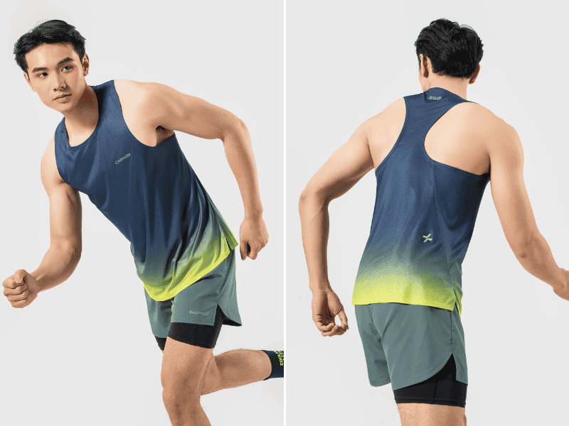 Áo thun ngắn tay kết hợp quần short thể thao và quần bó thể thao 3/4