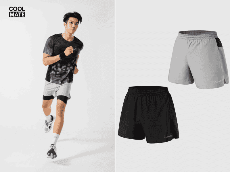 Áo thun ngắn tay kết hợp quần short thể thao