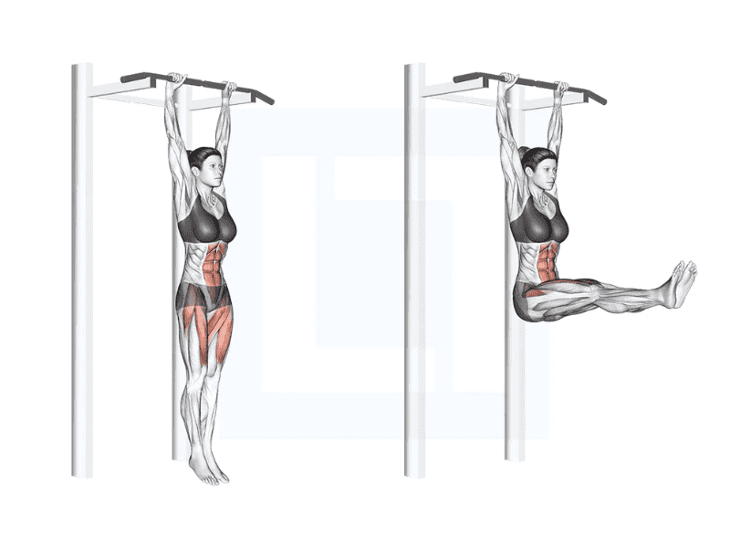 Động tác Hanging leg raise