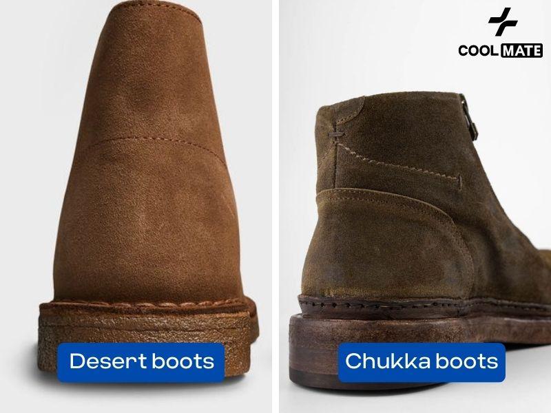 Phân biệt đế giày Desert boots và Chukka boots