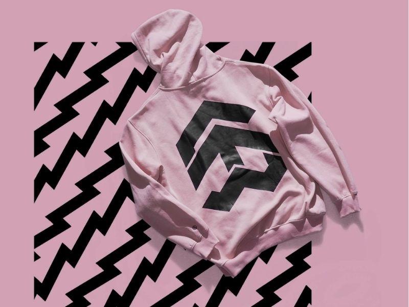 Mẫu áo hoodie hồng từ 5Theway