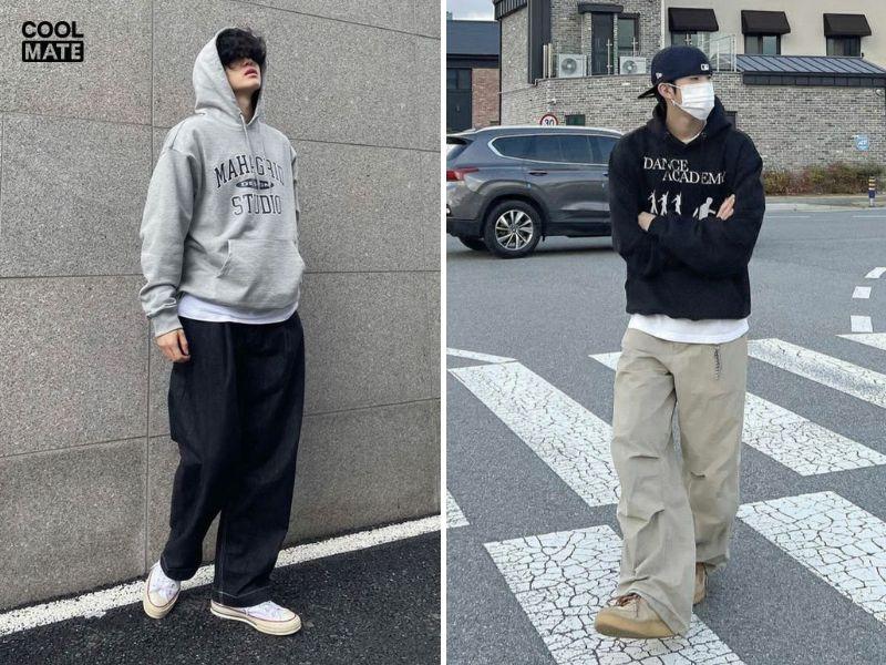 Phối hoodie phong cách đường phố