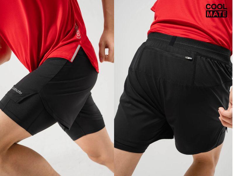 Quần Shorts Chạy Bộ 2 lớp Fast & Free III