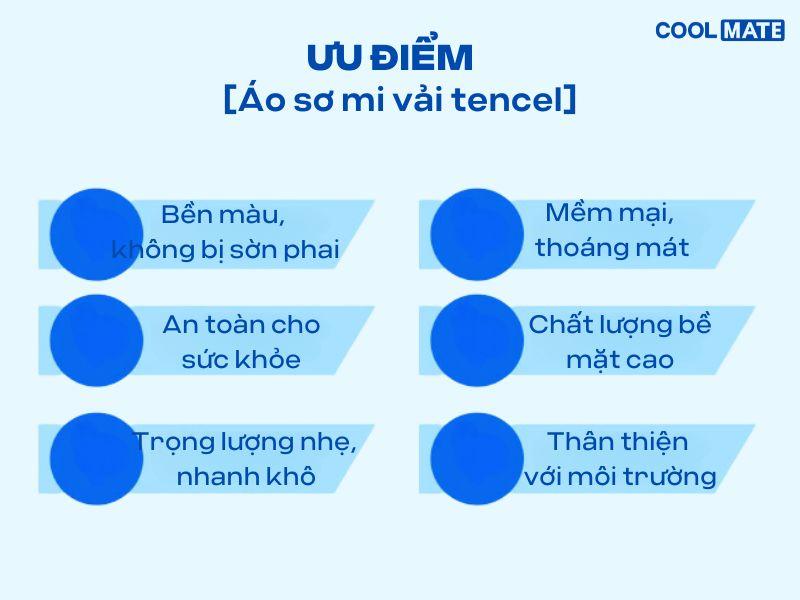 ưu điểm áo sơ mi vải tencel