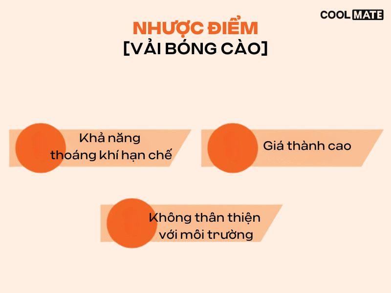nhược điểm của vải bóng cào