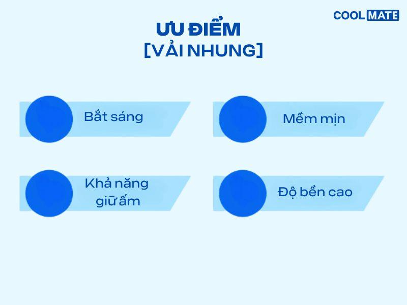 ưu điểm vải nhung