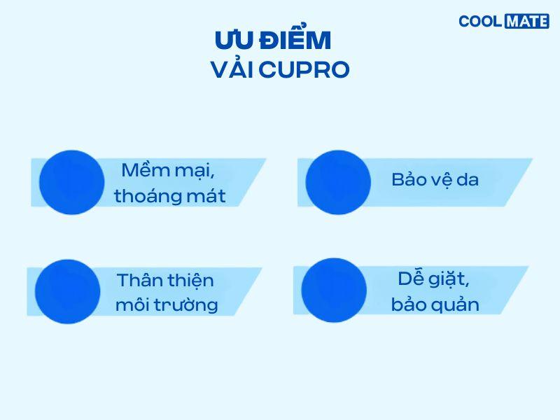 ưu điểm vải cupro