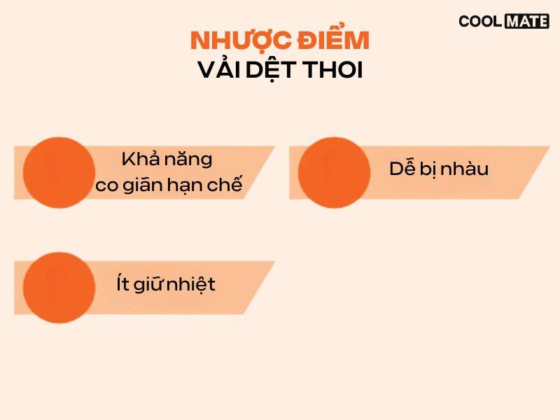 nhược điểm vải dệt thoi