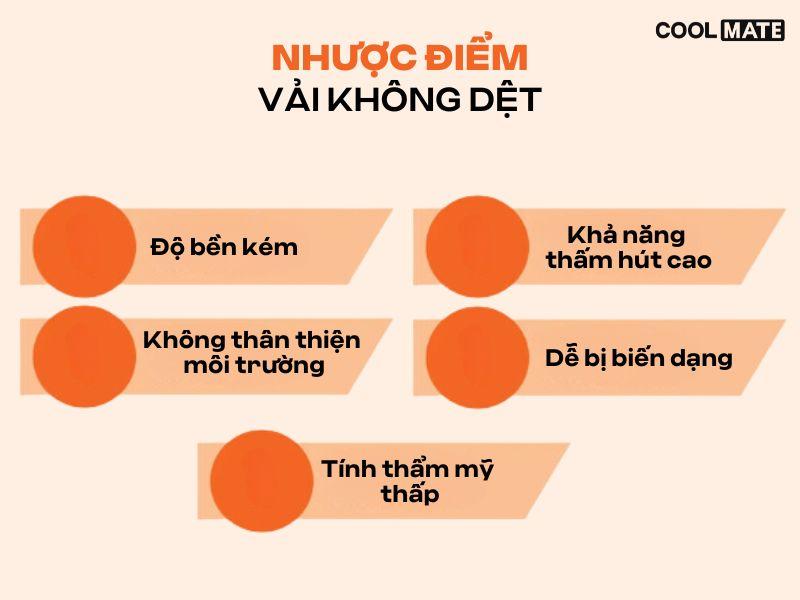 nhược điểm vải không dệt