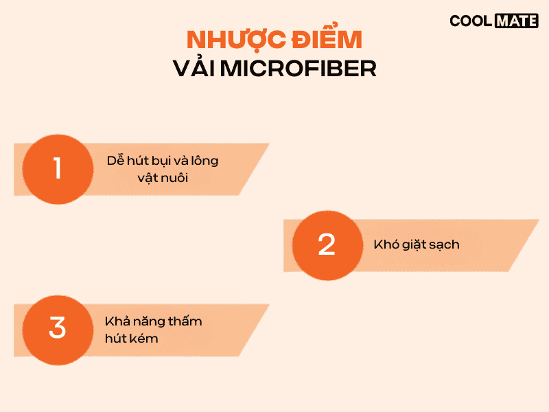 Nhược điểm của vải sợi Microfiber 