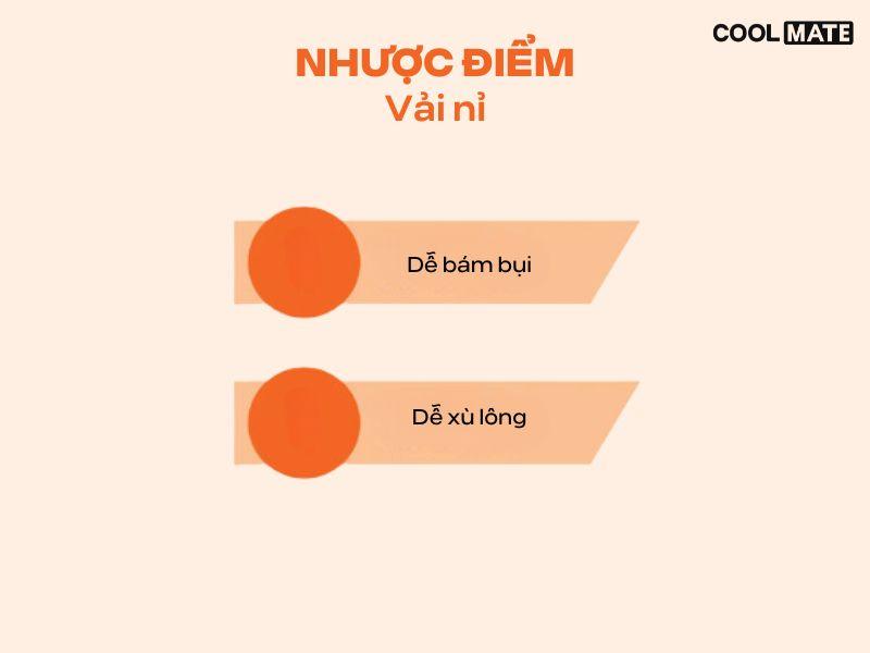 Nhược điểm của vải nỉ