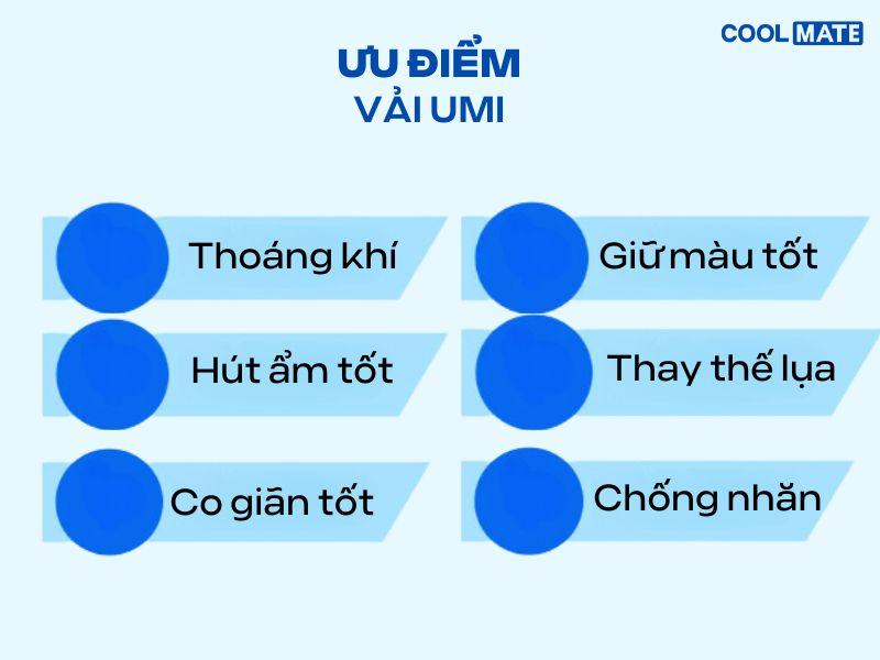 Ưu điểm của vải umi
