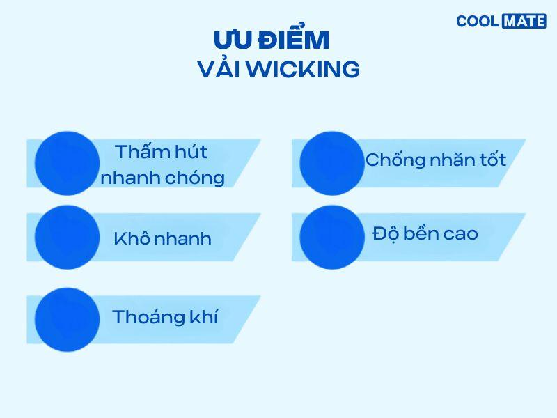 ưu điểm của vải wicking