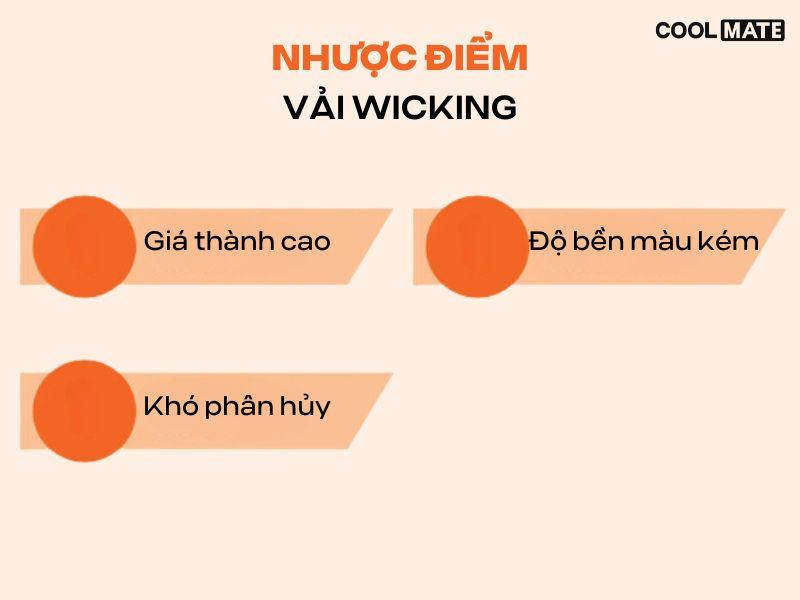 nhược điểm của vải wicking