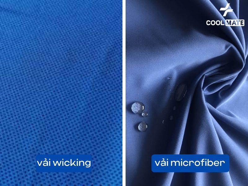 vải wicking và vải microfiber