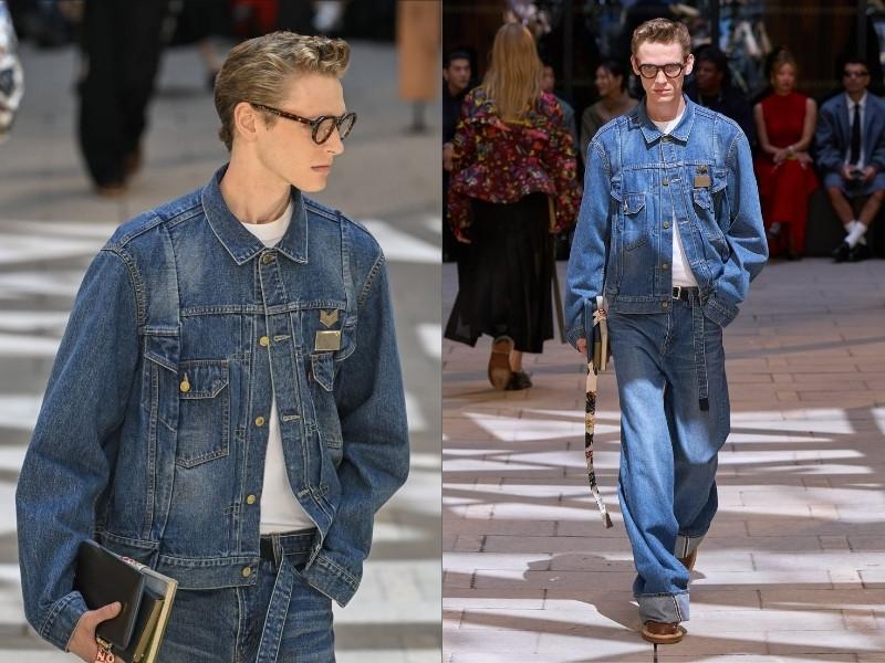 Phối đồ với áo khoác jeans xanh