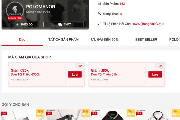 Polomanor là shop thời trang Local Brand được đánh giá 5/5 sao