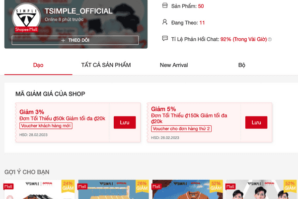 TSimple có khá nhiều sản phẩm đa dạng kiểu dáng và mẫu mã