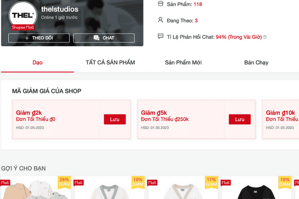 Shop quần áo Local Brand trên Shopee chuyên áo thun phong cách Hàn